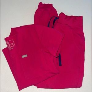 FIGS Ultra Rose Scrub Set XXS/P